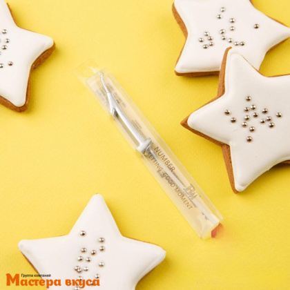 Свеча-цифра "МИНИ", серебро - 1  (h-4.5см)