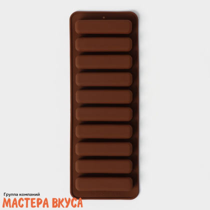Форма силиконовая САВОЯРДИ, (10 ячеек), 29*9,5 см