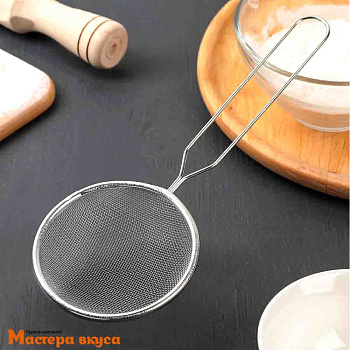 Сито d  8 см с ручкой (нерж.сталь)