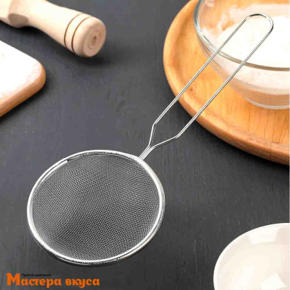 Сито d  8 см с ручкой (нерж.сталь)