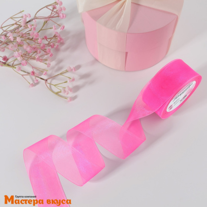 Лента капроновая, РОЗОВАЯ, 40мм, ~20м