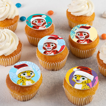 Фотопечать Лео и Тиг, для капкейков, № 33