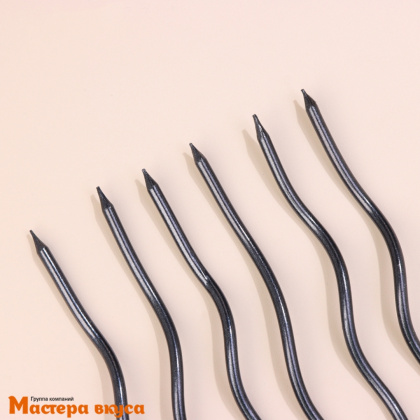 Свечи высокие Волна мокрый асфальт, (набор 6 шт), h-12см