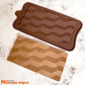 Форма для шоколада силиконовая, плитка МЛЕЧНЫЙ ПУТЬ 15,5*8*1,3 см
