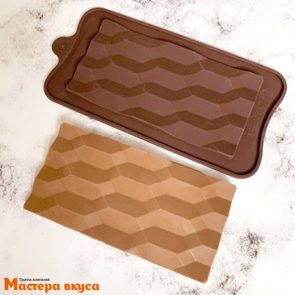 Форма для шоколада силиконовая, плитка МЛЕЧНЫЙ ПУТЬ 15,5*8*1,3 см