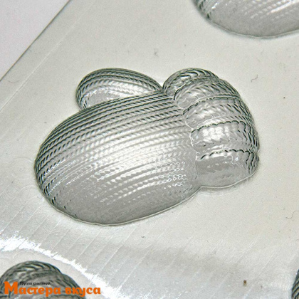 Форма для шоколада пластиковая (НГ) ВАРЕЖКИ, (6 ячеек) 50*38*9,5 мм