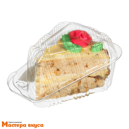 Контейнер для 1 кусочка торта, 123*77*76 мм, (ракушка) ТРК-1