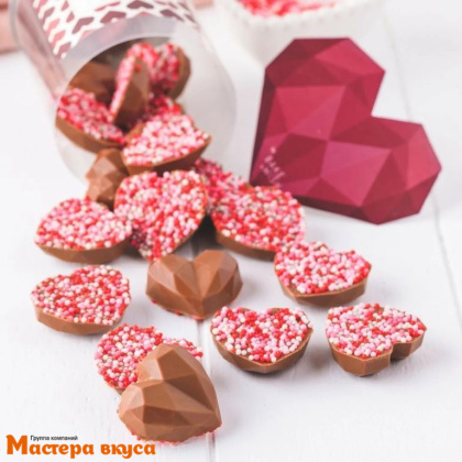 Форма для шоколада силиконовая  ГЕОМЕТРИЧЕСКОЕ СЕРДЦЕ, (15 ячеек) 20,5*10,5 см