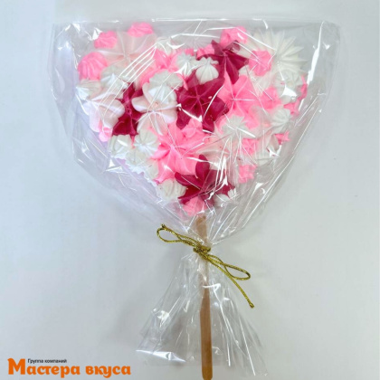 Меренга на палочке  "Сердце", h~9 см