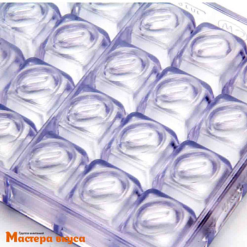 Форма поликарбонатная для шоколада КОФЕ, (36 ячеек) 13.5*27.5 см, Сhocolate World (Бельгия)