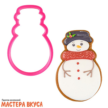 Вырубка пластик  СНЕГОВИК,  9 см