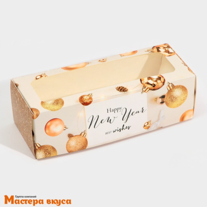 Упаковка для сладостей с окном 260*100*80 мм "Шары"