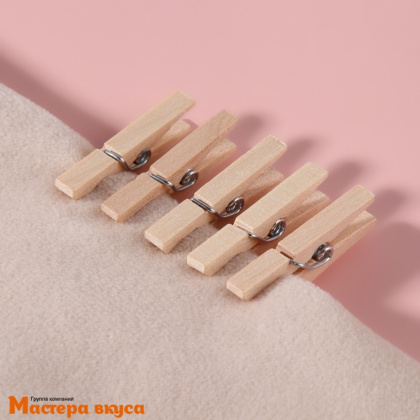 Декор прищепки, Бежевые, (набор 10 шт), 3*0,5*0,3 см