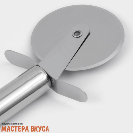 Нож для пиццы и теста "Металлик", метал. ручка 19,5 см