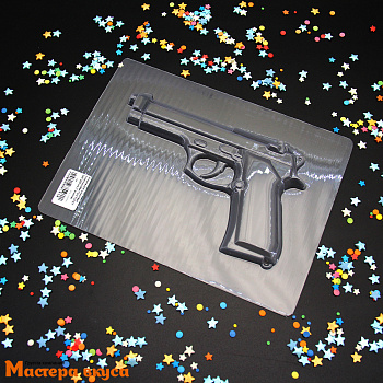 Форма для шоколада пластиковая ПИСТОЛЕТ, 225*255 мм 