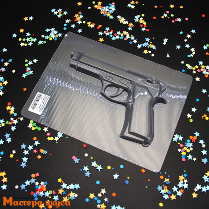 Форма для шоколада пластиковая ПИСТОЛЕТ, 225*255 мм 