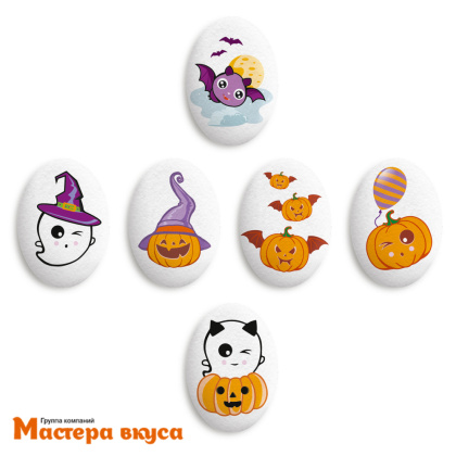 Сахарные медальоны ХЕЛЛОУИН (упак 5 шт)