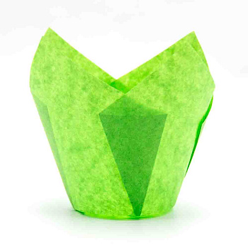 Форма бумажная Тюльпан d50 h80 зеленая