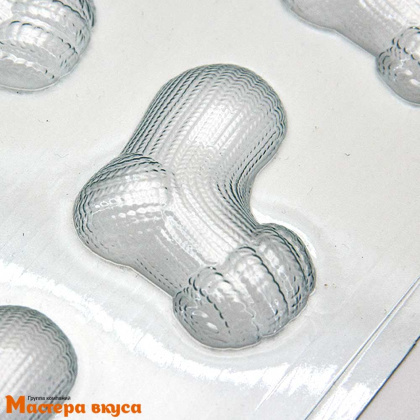 Форма для шоколада пластиковая (НГ) НОСОЧКИ, (6 ячеек) 45*48*9,5 мм 