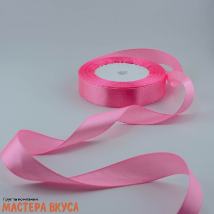 Лента атласная, РОЗОВАЯ (СВЕТЛАЯ), 20мм, ~23м