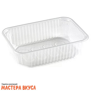 Контейнер  прямоугольный с крышкой,  750мл, 186*132 h44 мм (ПП)