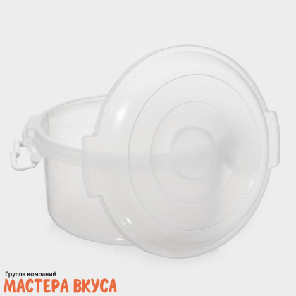 Контейнер пищевой с крышкой, пластик, 5 л, d27,7  h14 см