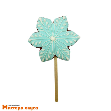 Топпер имбирный пряник  "Снежинка", ~10*10 см, 52 гр