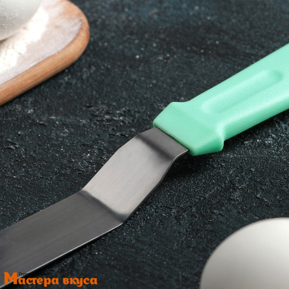 Палета угловая металлическая 10,5 см (без ручки), пластиковая ручка (спатула)