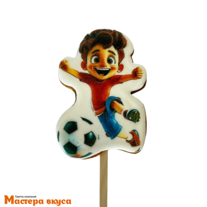 Топпер имбирный пряник "Футболист", ~9,5*7 см, 50 гр