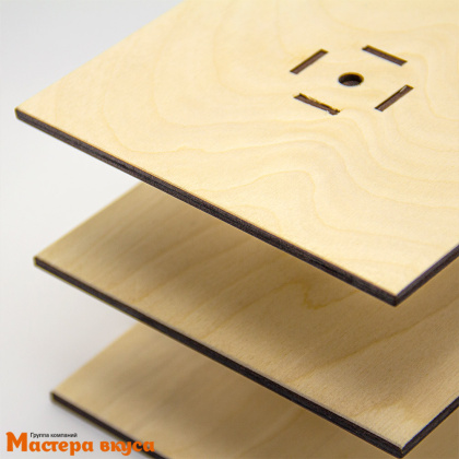 Подставка для торта КУБИК-РУБИК, дерево 15*15 см