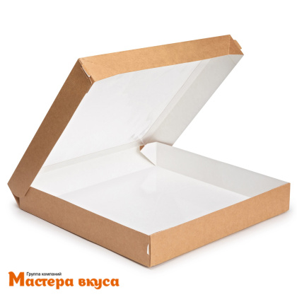 Упаковка на вынос OSQ TABOX 1555 К PRO с окном, 200*200*55 мм (крафт)