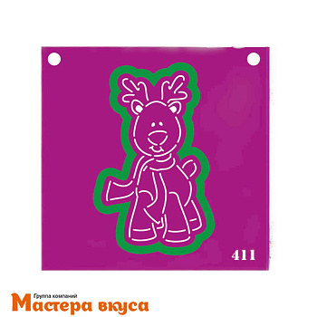 Вырубка пластик + трафарет  РОЖДЕСТВЕНСКИЙ ОЛЕНЬ