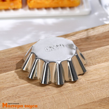 Форма для выпечки кекса d-7,5 см, h-2,5 см (жесть)