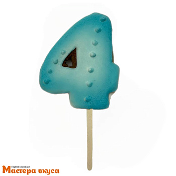 Топпер имбирный пряник-цифра, голубая - 4