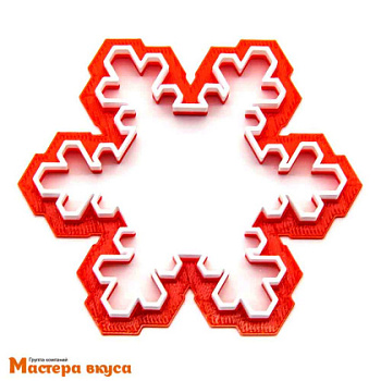 Вырубка пластик  СНЕЖИНКА, 8 см 