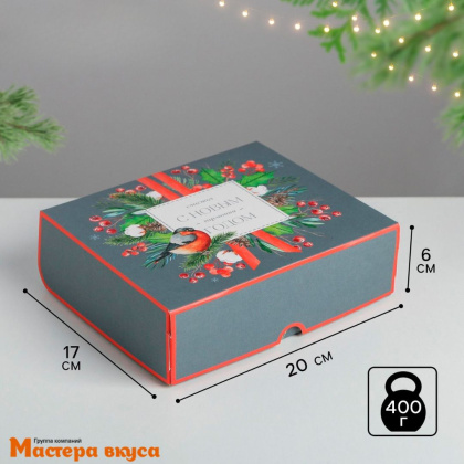 Упаковка для сладостей 17*20*6 см  (С Новым годом)