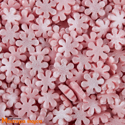 Посыпка Снежинки (Незабудки) Розовые перламутровые, упак 750 гр