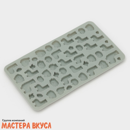 Форма для мармелада и шоколада силиконовая ФЕРМА, (53 ячейки) 23*12,5*1 см