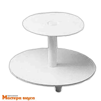 Подставка под торт 2-ярусная пластик 35077