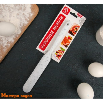 Лопатка силиконовая безшовная 24*2,5см (узкая), "Гранит"