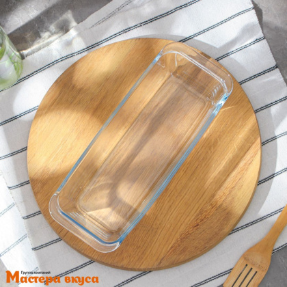 Форма для выпечки (жаропрочное стекло) прямоугольная, 31*12,5*7 см