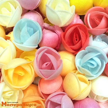 Вафельные цветы ПИОНЫ d~2 см (упак 230 шт микс)
