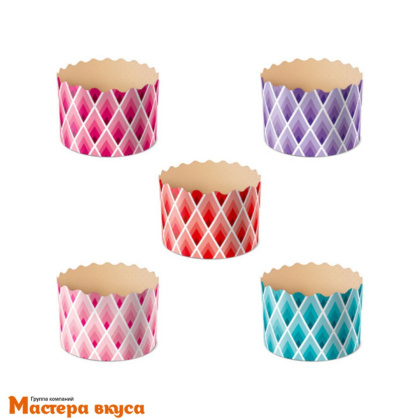 Форма бумажная для кулича (100г) d70*h60 мм ГЕОМЕТРИЯ