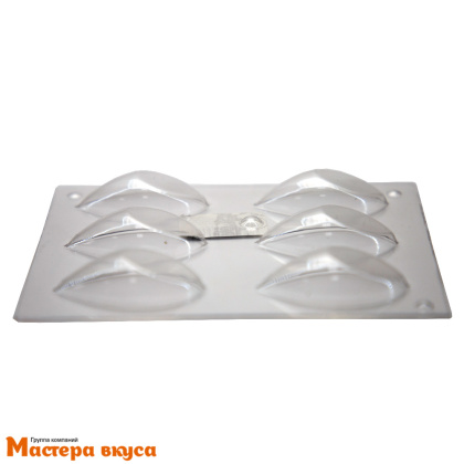 Форма для шоколада пластиковая ЛОТОС КНЕЛЛИ ровн.лепесток 13*10,3 см (6 фигур)