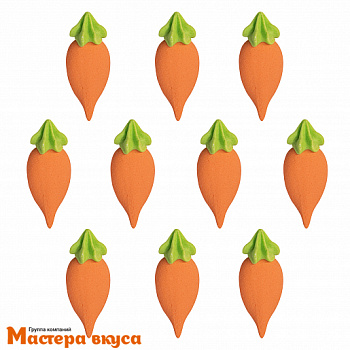 Сахарная фигурка МОРКОВКА, 40*15 мм, 10 гр (~8-9шт)