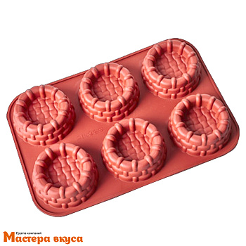 Форма силиконовая КОРЗИНОЧКИ, (6 фигур) 31*21*3,5 см