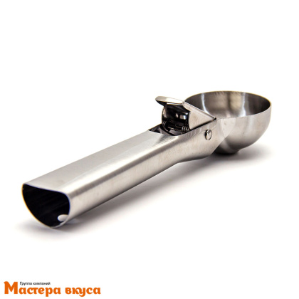 Ложка для мороженого металлическая с выталкивателем, 18 см (нерж.сталь) "Элит"