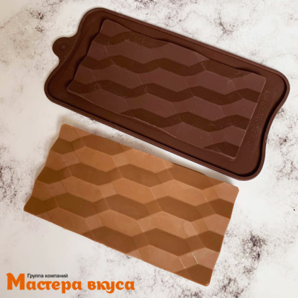 Форма для шоколада силиконовая, плитка МЛЕЧНЫЙ ПУТЬ 15,5*8*1,3 см