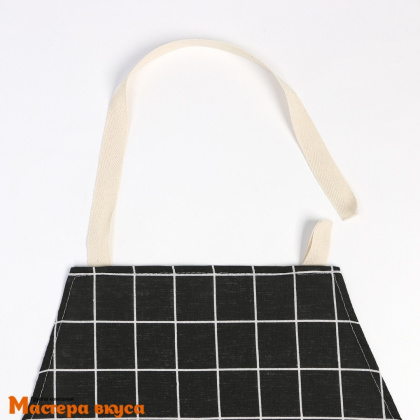 Фартук "Экономь и Я" 56*70 см, чёрный, 100% хлопок, рогожка