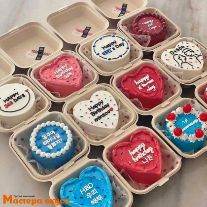 Упаковка для бенто-торта и моти 154*152*88 мм, (сахарный тростник)